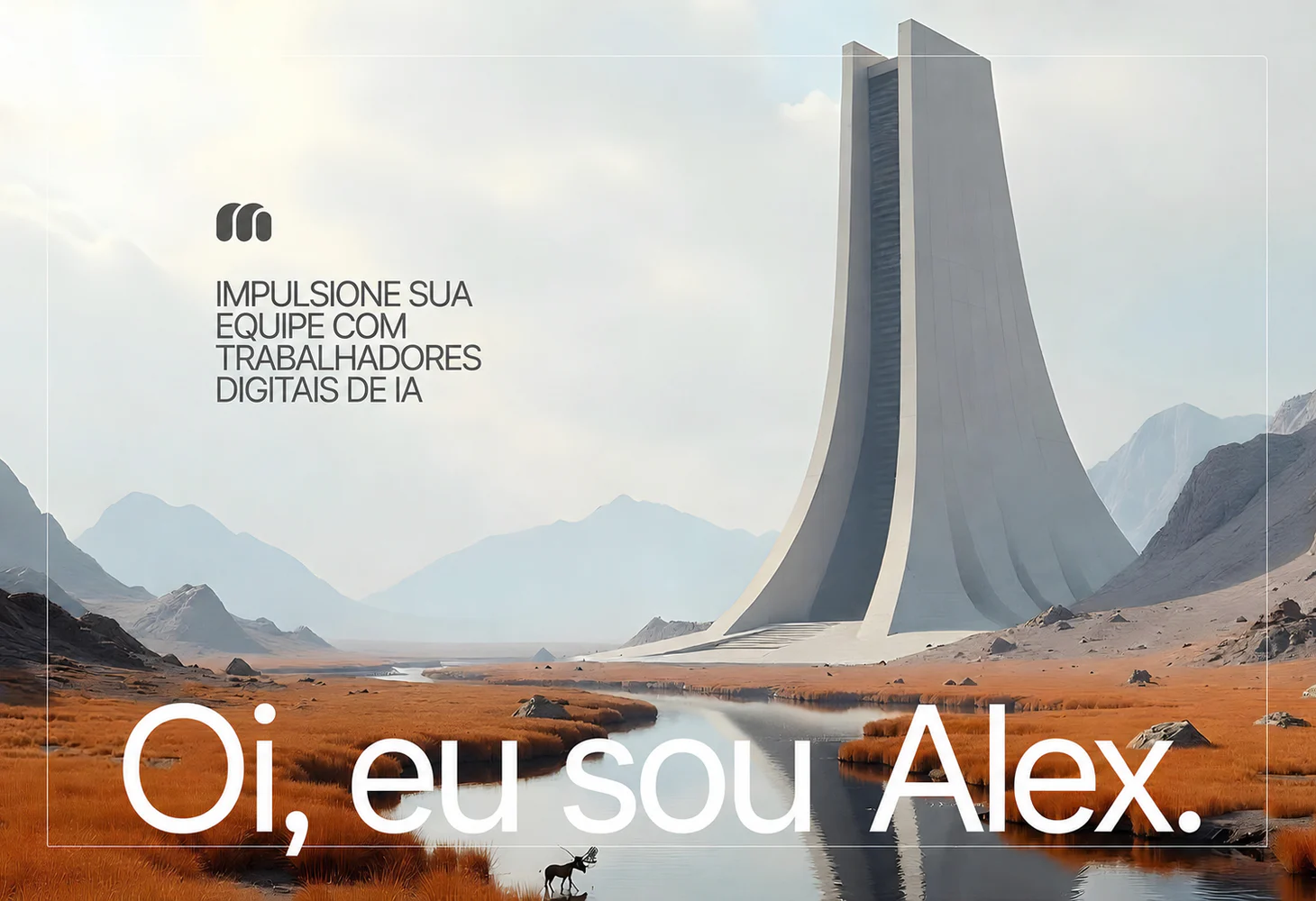 Interface conceitual da plataforma de inteligência artificial WorkAI