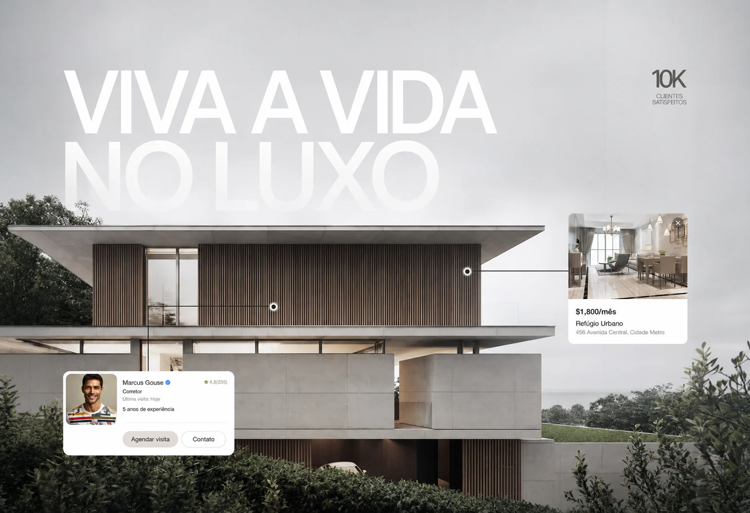 Interface conceitual de uma plataforma integrada para descoberta de imóveis