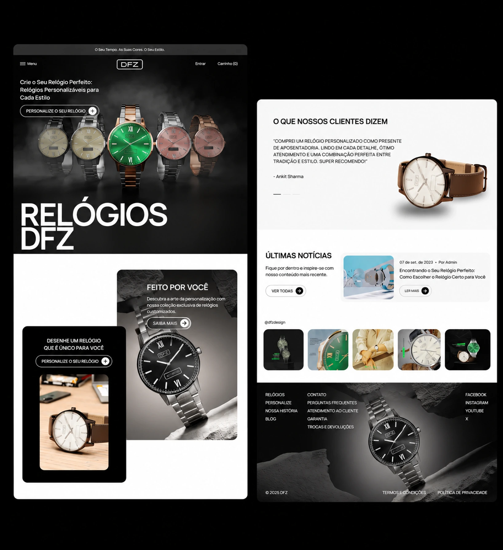 Catálogo de relógios da DFZ Watch