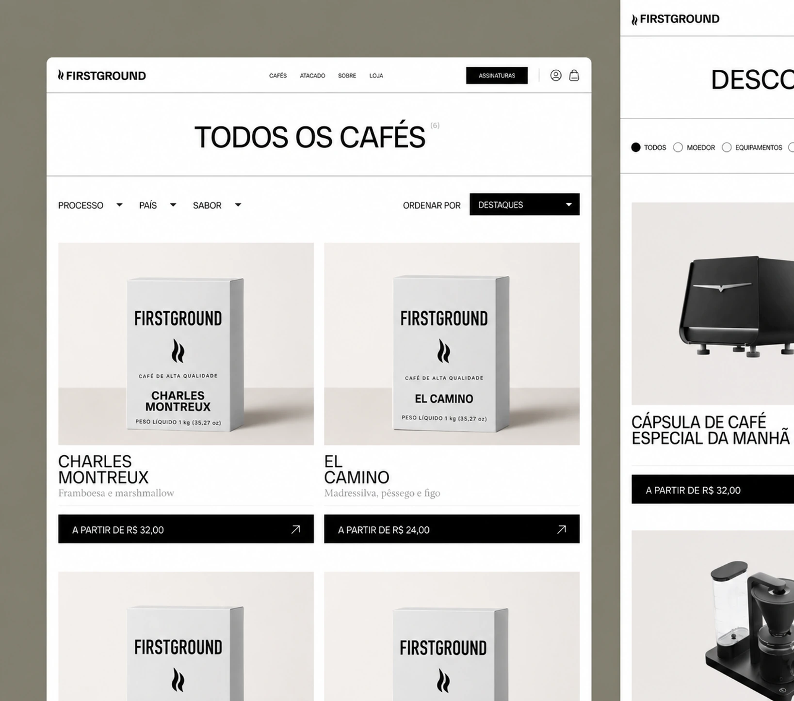 Narrativa de marca da First Ground Coffee