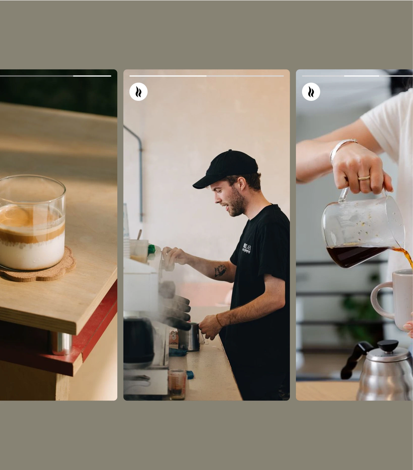 Sistema visual da loja First Ground Coffee
