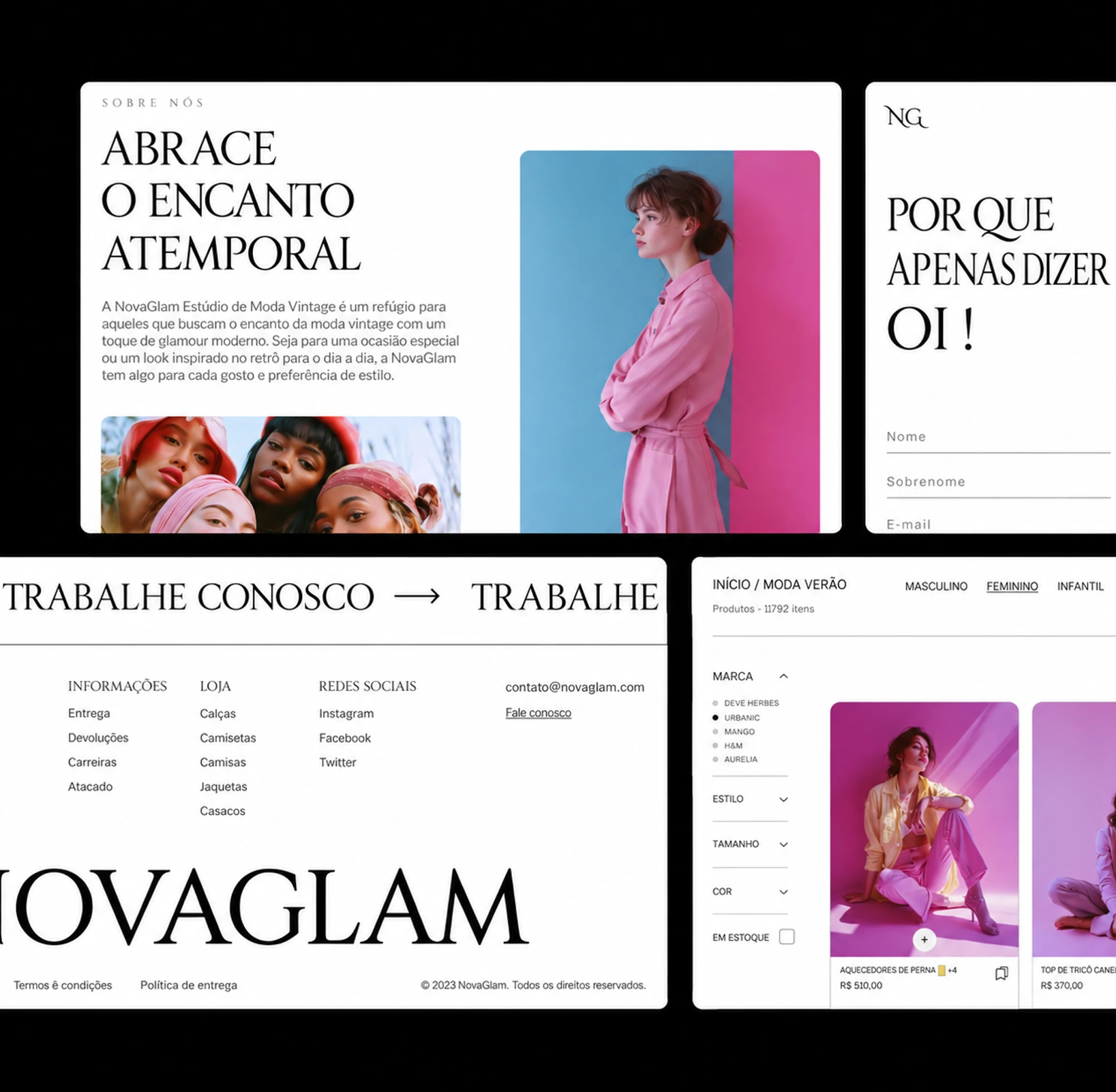 Editorial de moda da Novaglam