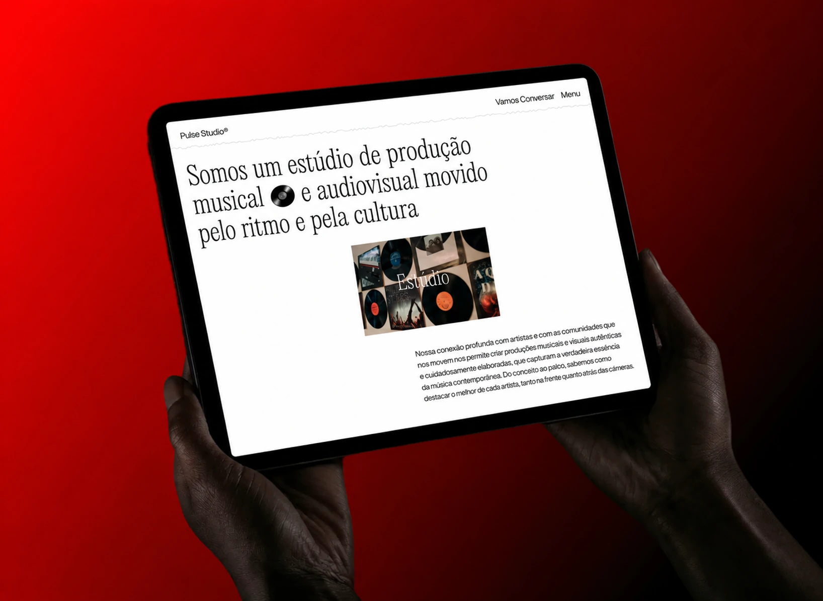 Página de projeto do Pulse Studio