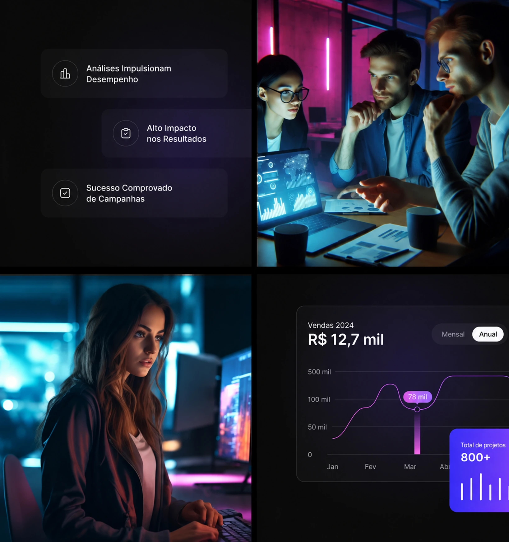 Sistema visual do site da Revnet