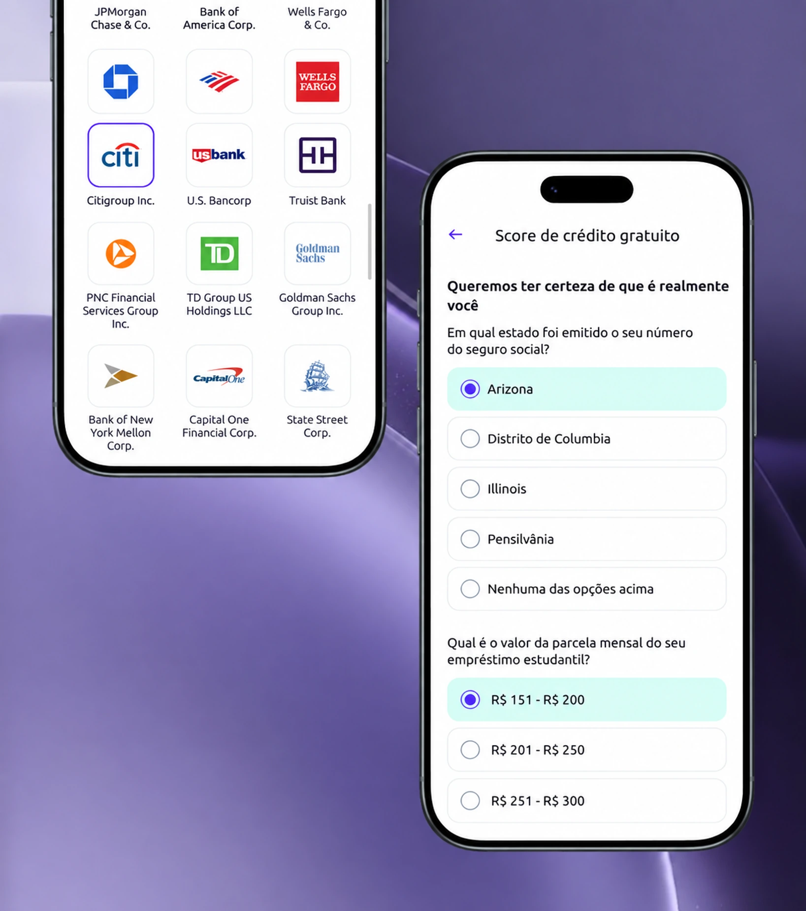 Sistema visual do app Shore